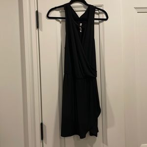 BCBG Black short sleeveless open back dress SZ Large